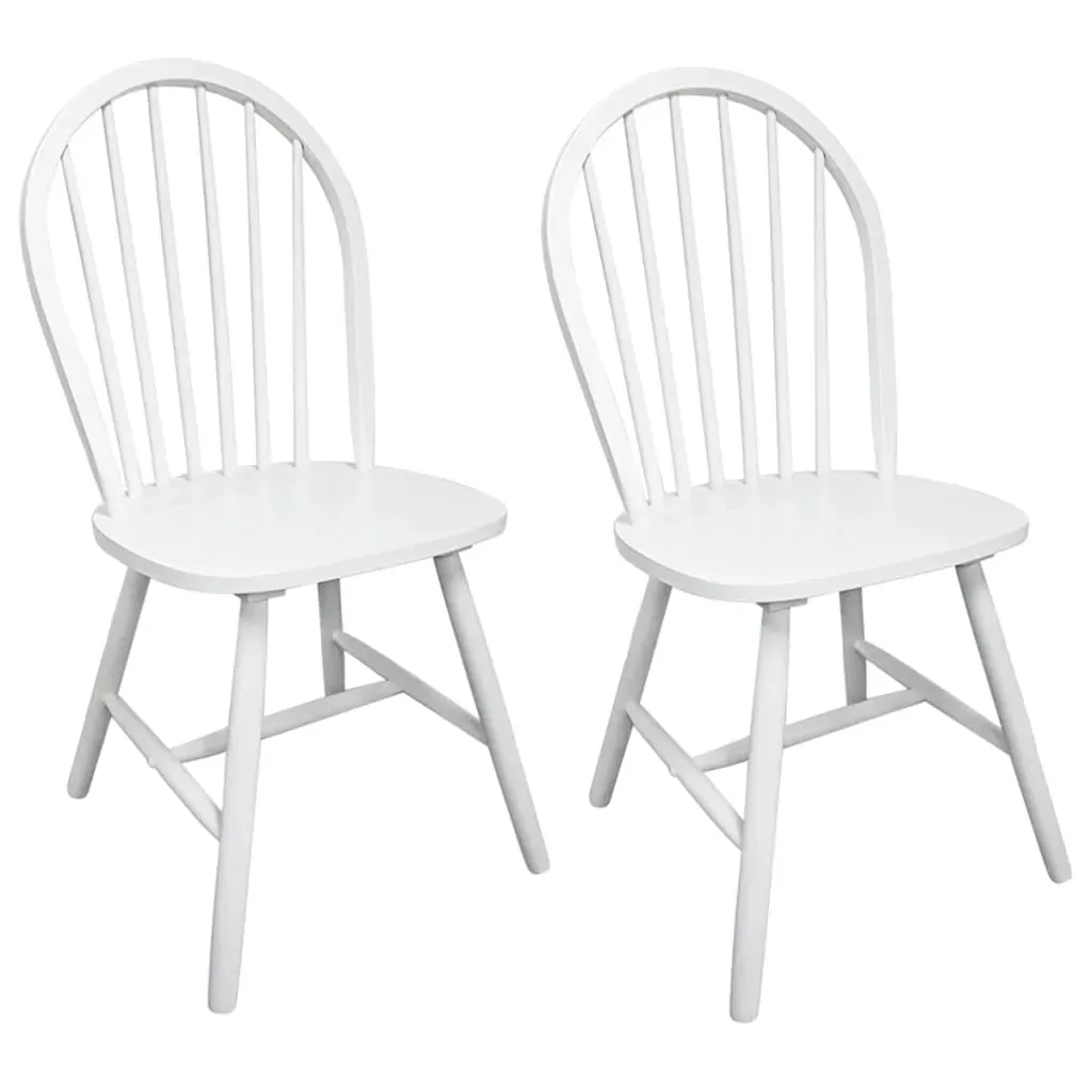 Dining Chairs White Solid Rubber Wood Price