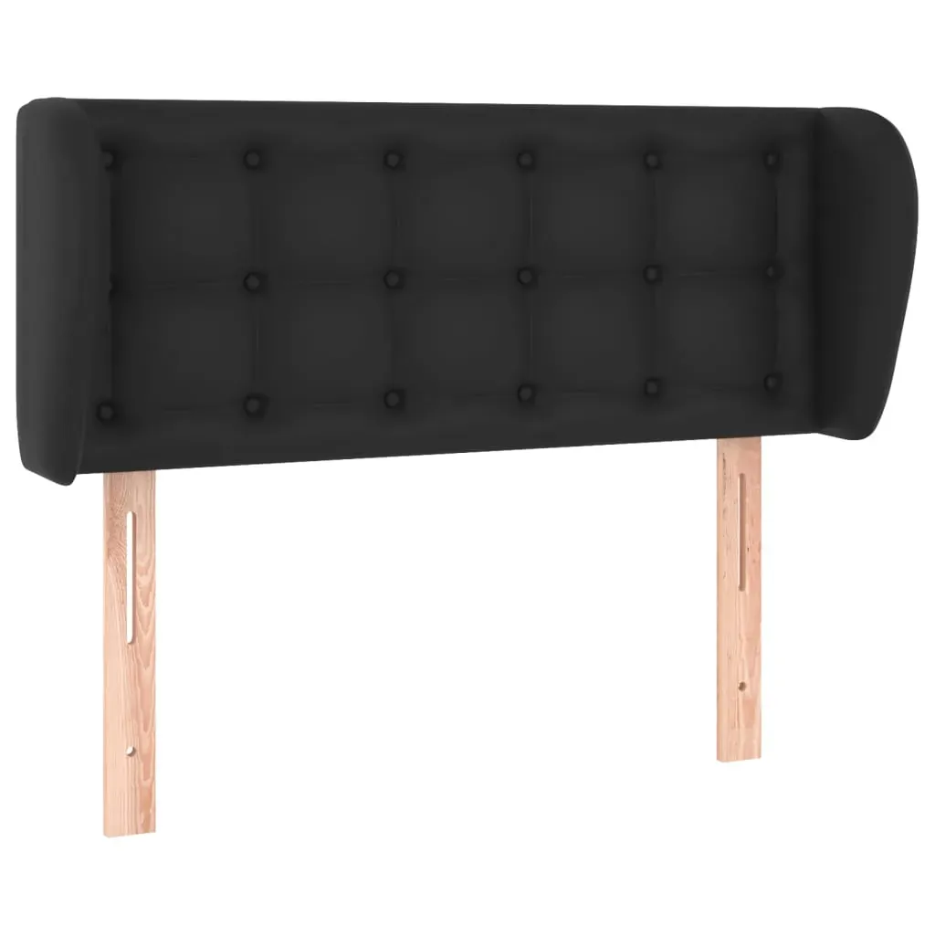 Headboard with Ears Black Faux Leather Price