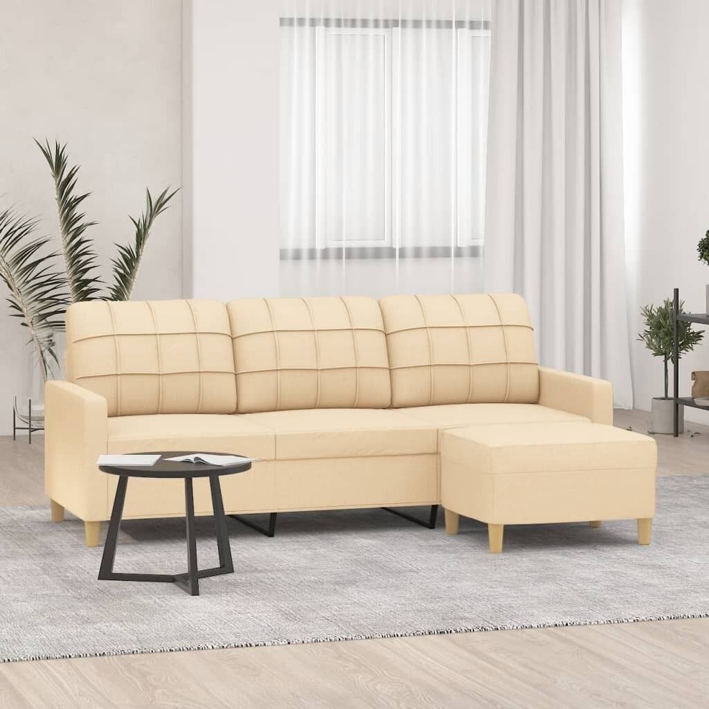 Coventry 3-Seater Sofa with Footstool Fabric Price