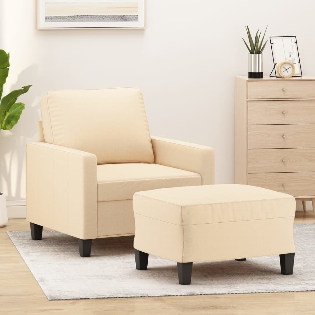Saginaw Sofa Chair with Footstool Fabric Price