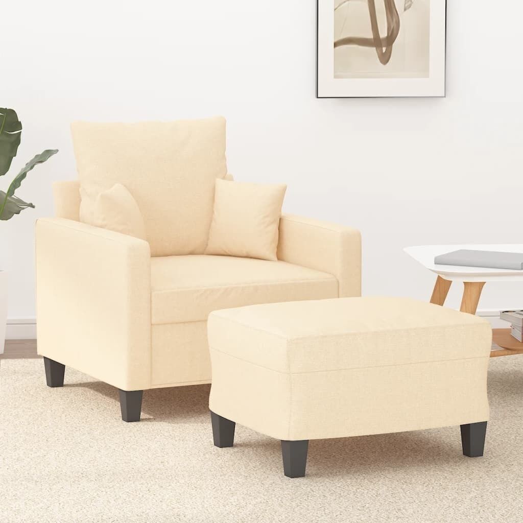 Evington Sofa Chair with Footstool Fabric Price