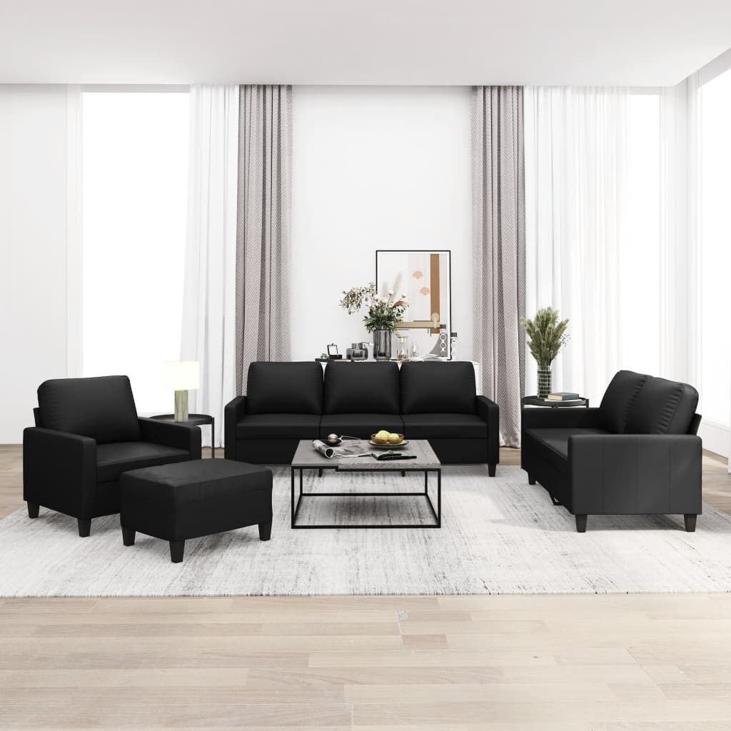 Walsall Sofa Set with Cushions Faux Leather Price