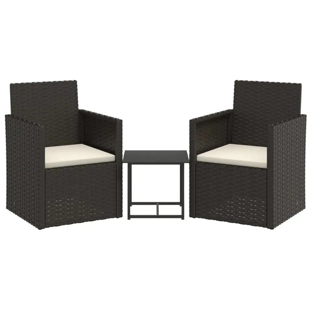3 Piece Outdoor Sofa Set with Cushions Poly Rattan Price