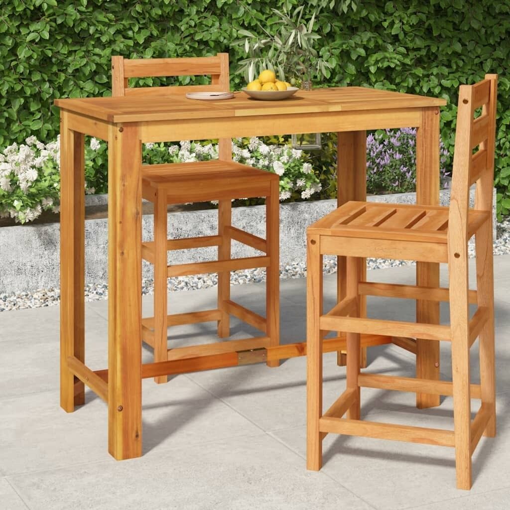 Garden Bar Table Solid Wood Acacia Price