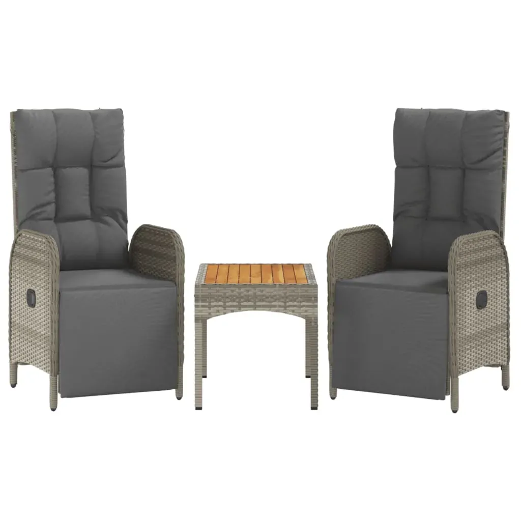 3 Piece Garden Lounge Set with Cushions Poly Rattan Price