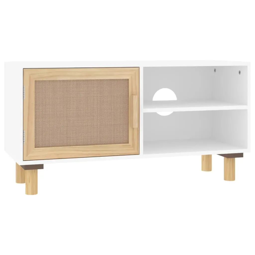 Fernhill TV Cabinet 80x30x40 cm Solid Wood Pine and Natural Rattan Price