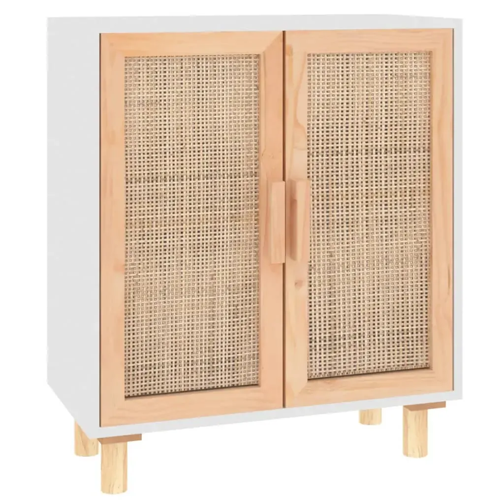 Sideboard 60x30x70 cm Solid Wood Pine and Natural Rattan Price