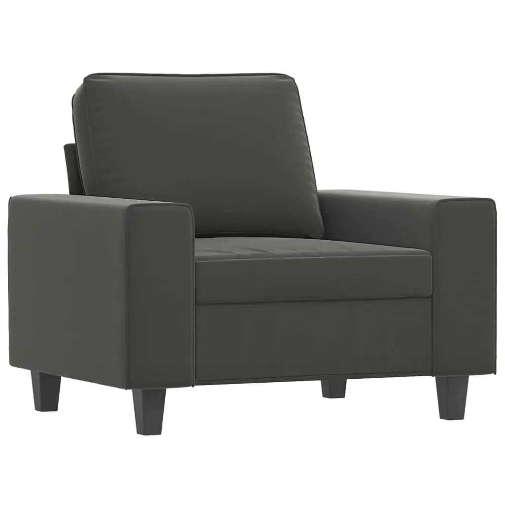 Campbellsville Sofa Chair Dark Grey Microfibre Fabric Price
