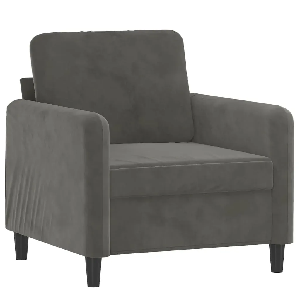 Heath Sofa Chair Dark Grey Velvet Price
