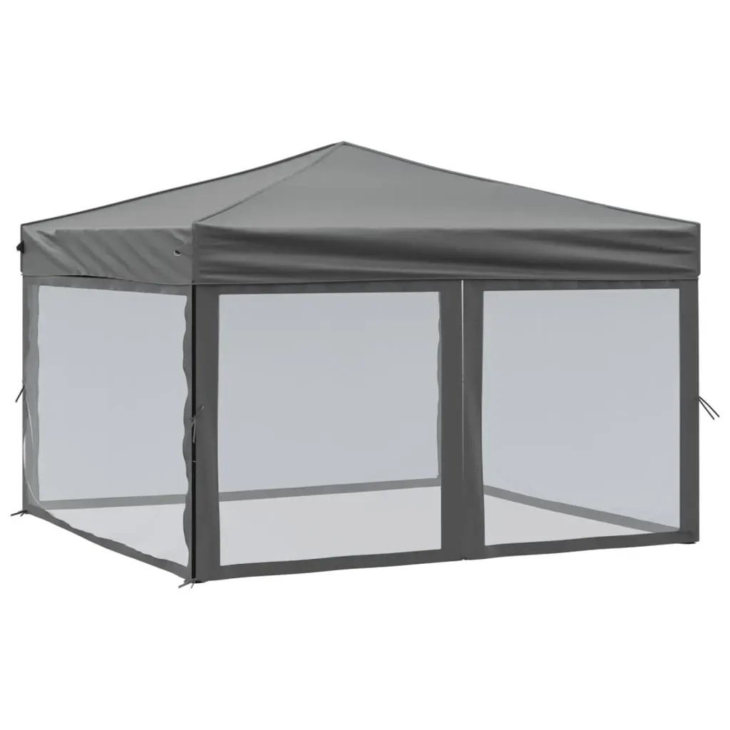 Folding Party Tent with Sidewalls Anthracite Price