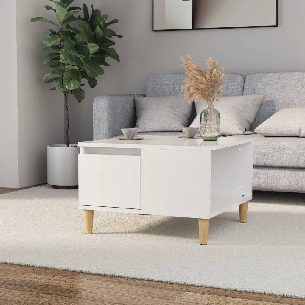 Coffee Table White 55x55x36.5 cm Engineered Wood Price