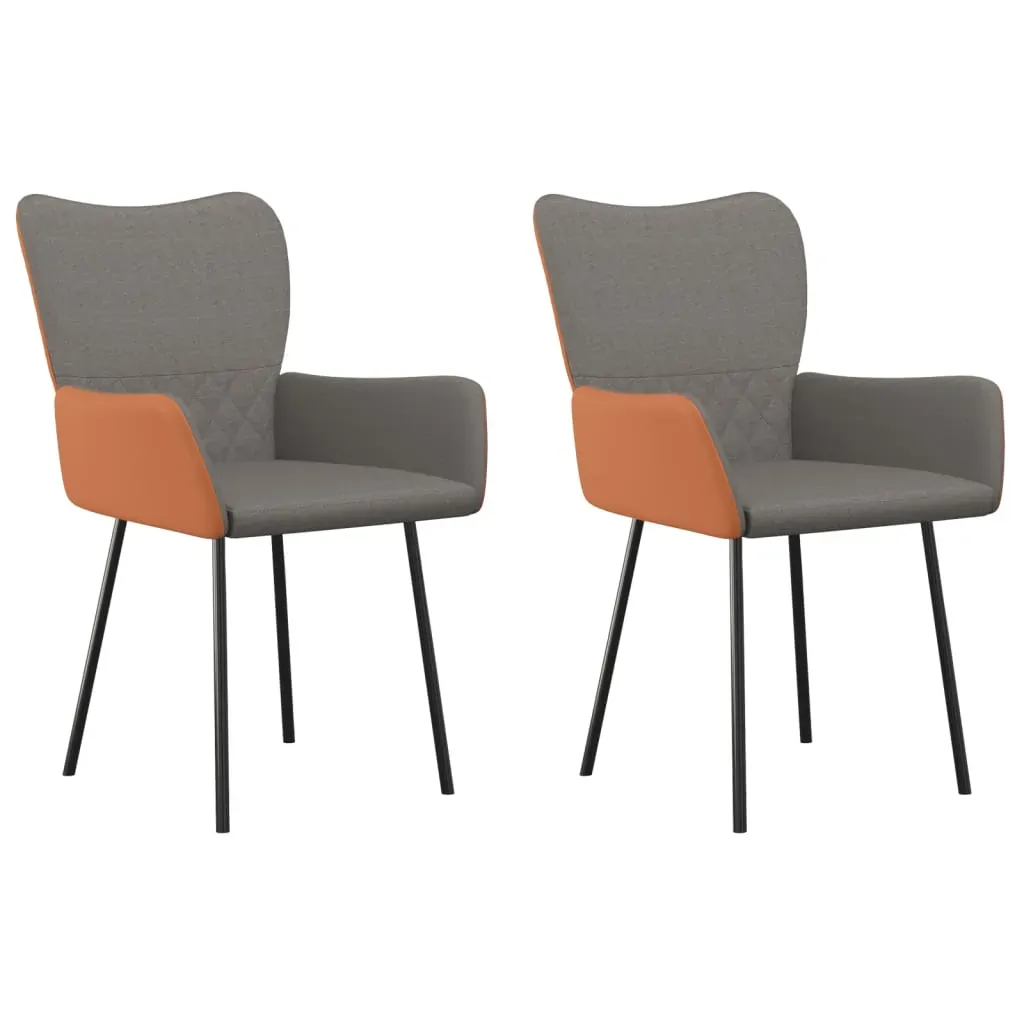 Dining Chairs 2 pcs Fabric and Faux Leather Price