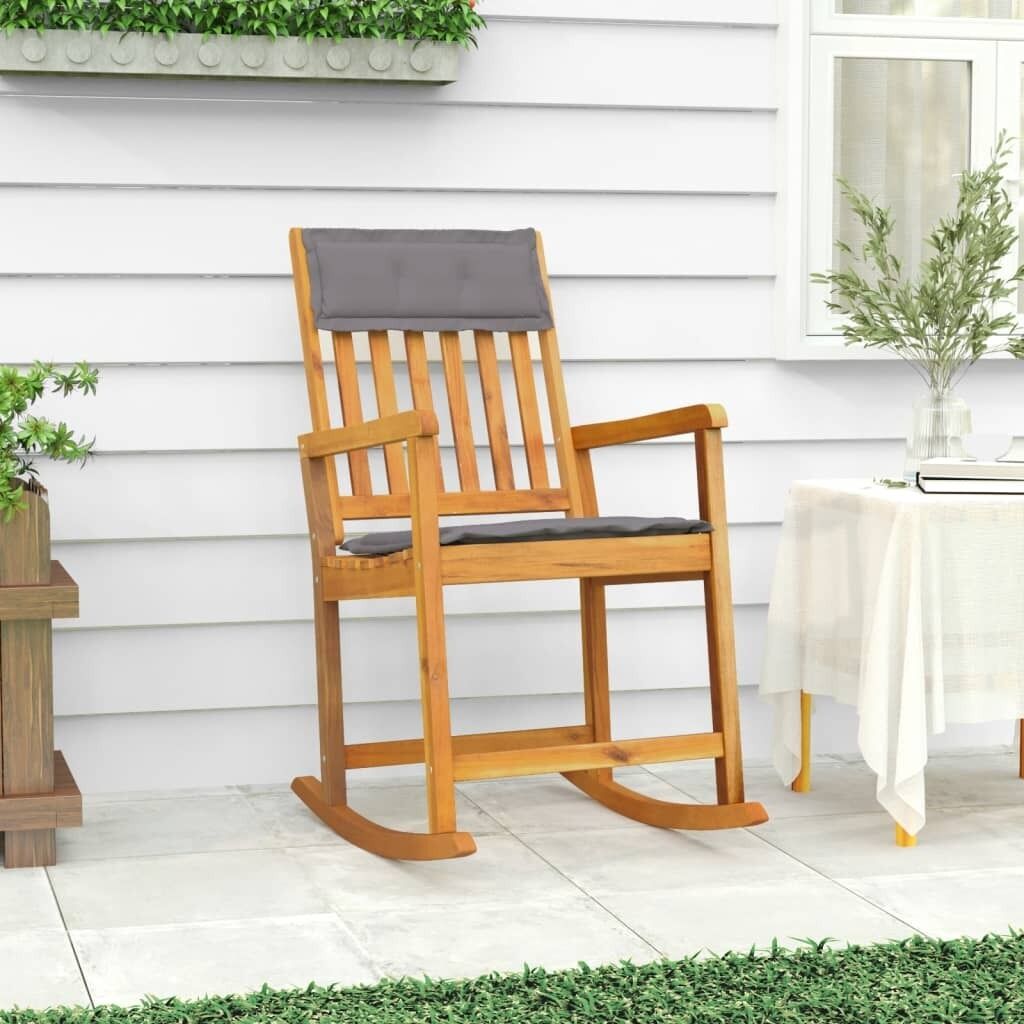 Rocking Chair with Cushions Solid Wood Acacia Price