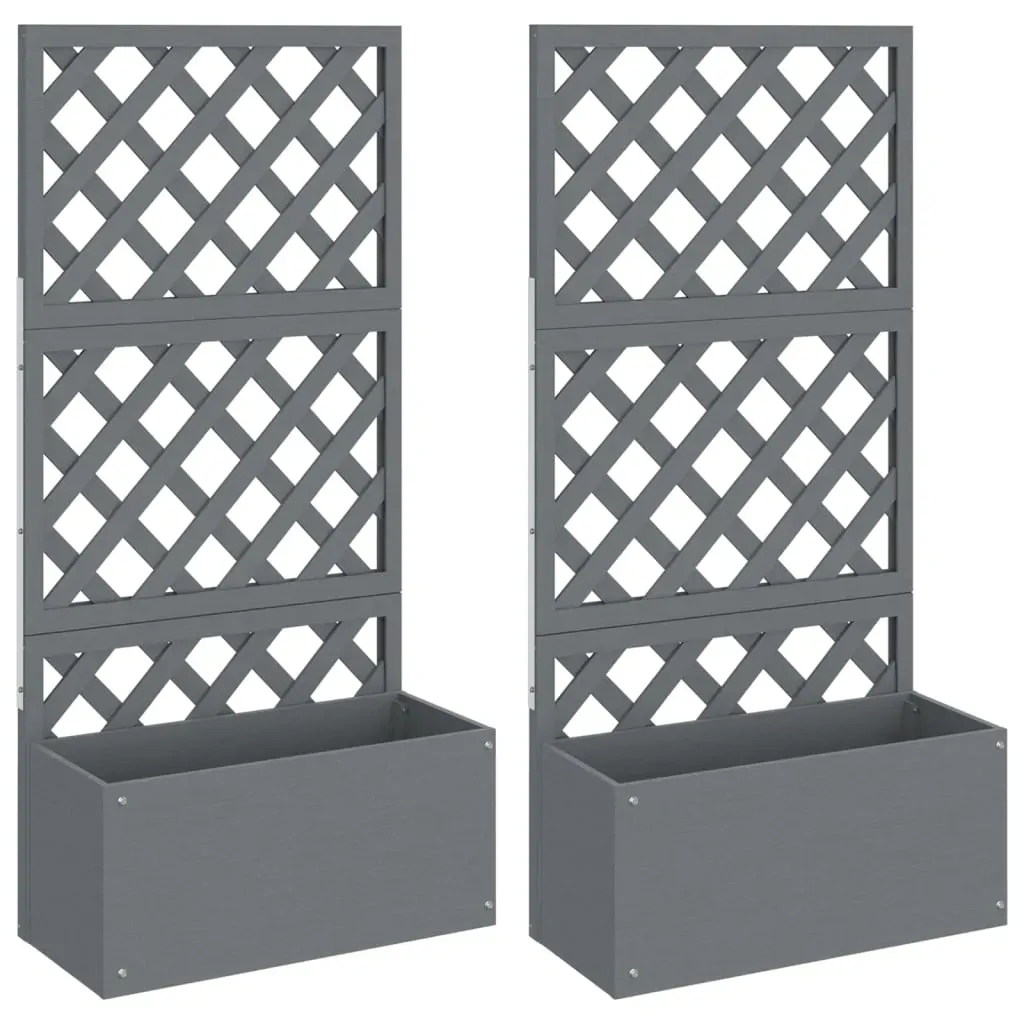 Trellis Planters Grey 65x33x135 cm WPC Price