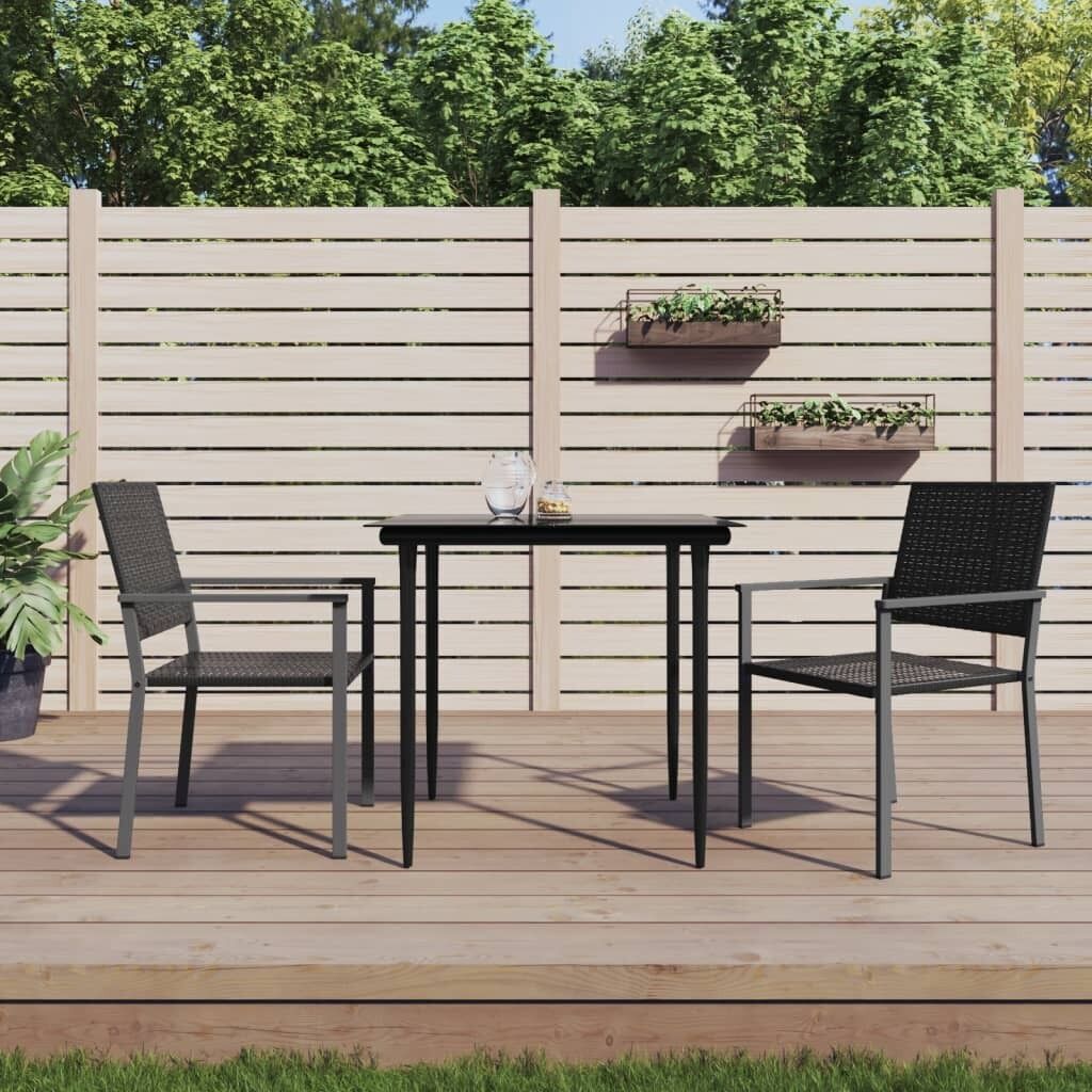 Garden Dining Set with Cushions Poly Rattan and Steel Price