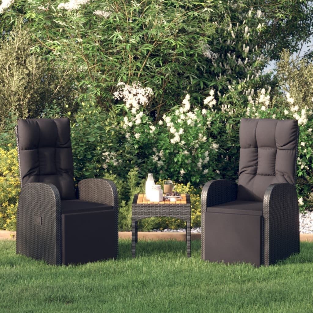 Reclining Garden Chairs with Cushions Poly Rattan Price