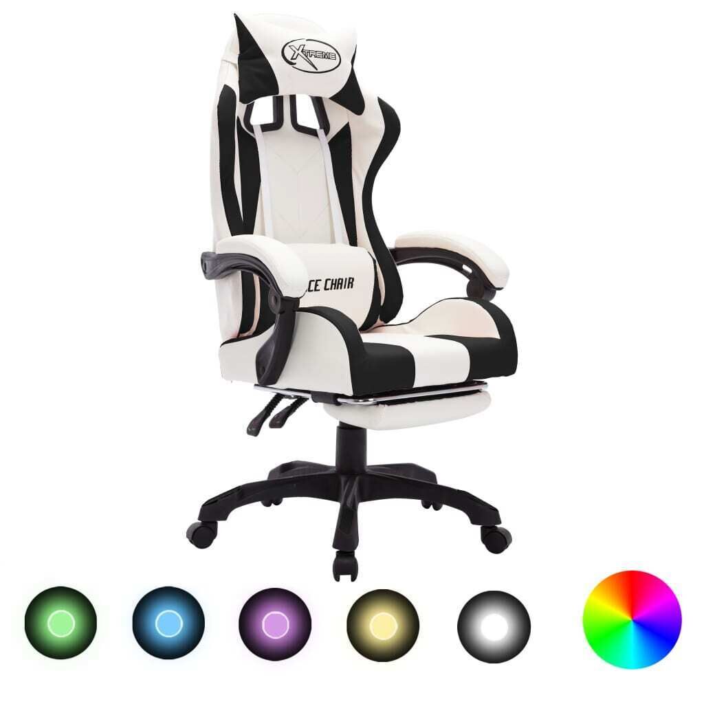 Racing Chair with RGB LED Lights Faux Leather Price