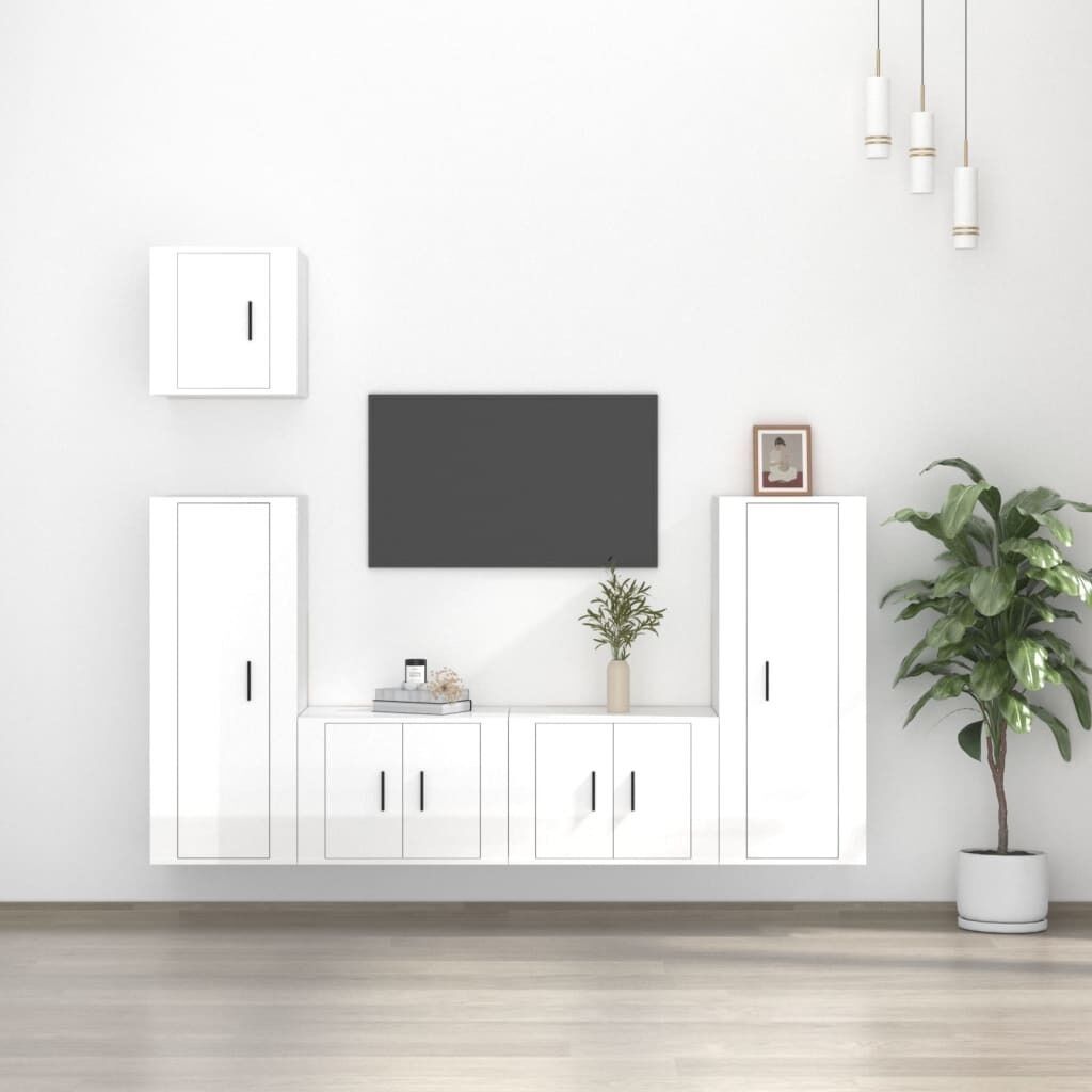 5 Piece TV Cabinet Set Engineered Wood Price