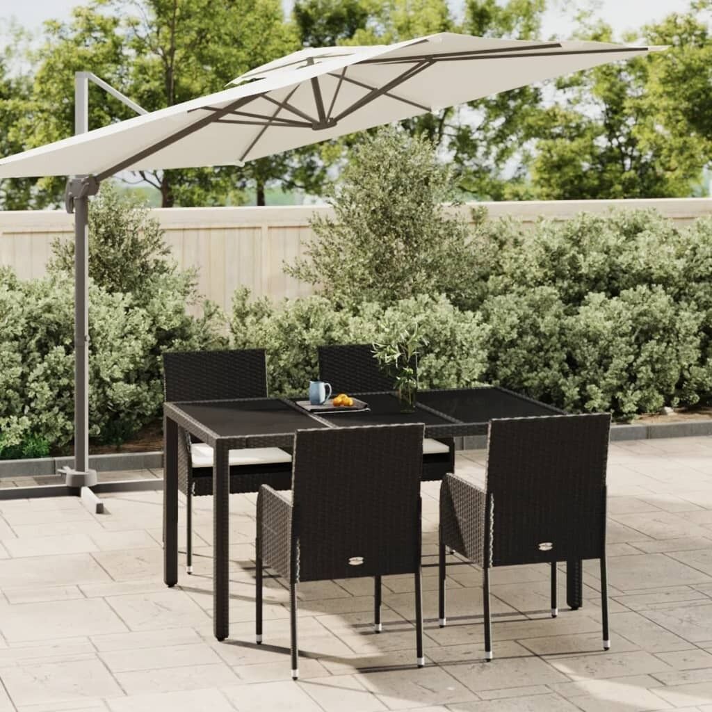Garden Dining Set with Cushions Poly Rattan Price