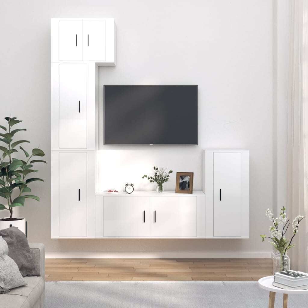 5 Piece TV Cabinet Set Engineered Wood Price