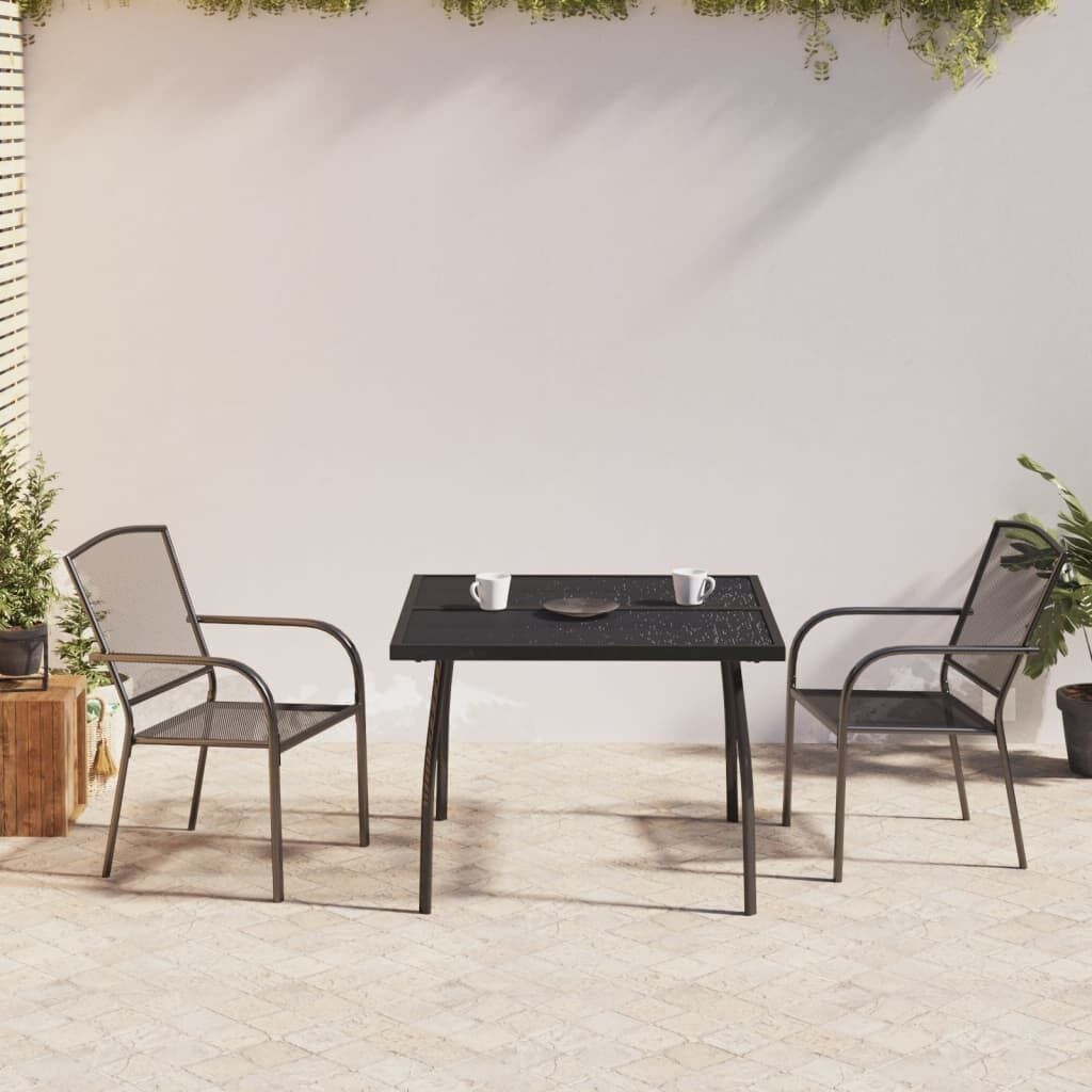 Garden Dining Set Anthracite Steel Price