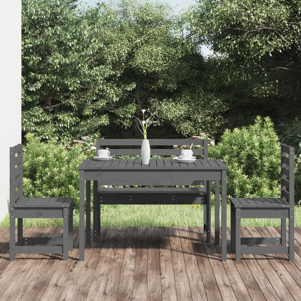 4 Piece Garden Dining Set Solid Pine Wood Price