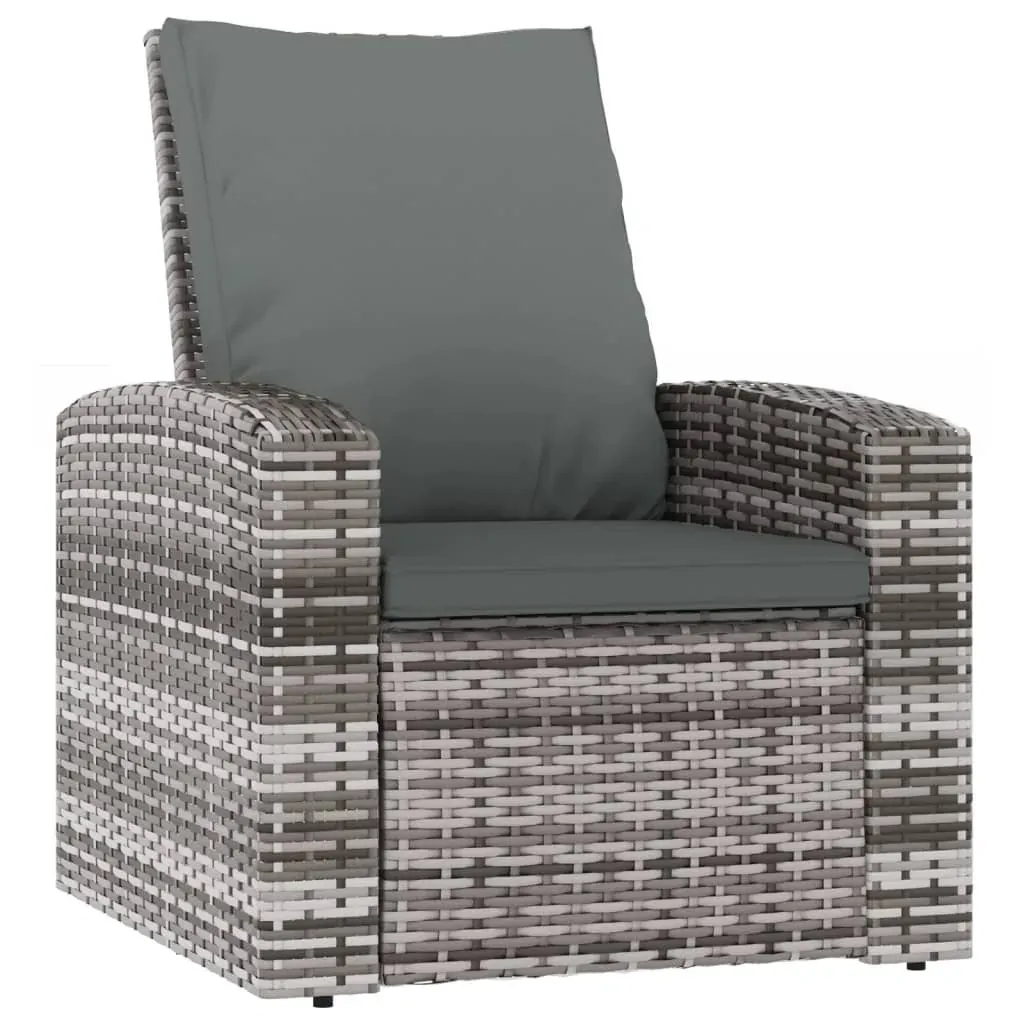 Garden Reclining Chair with Cushions Poly Rattan Price