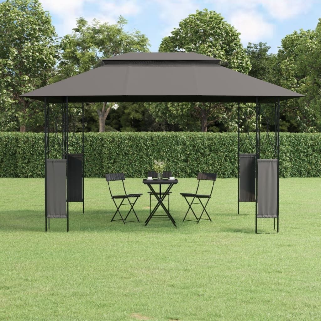 Gazebo with Roof Anthracite Steel Price