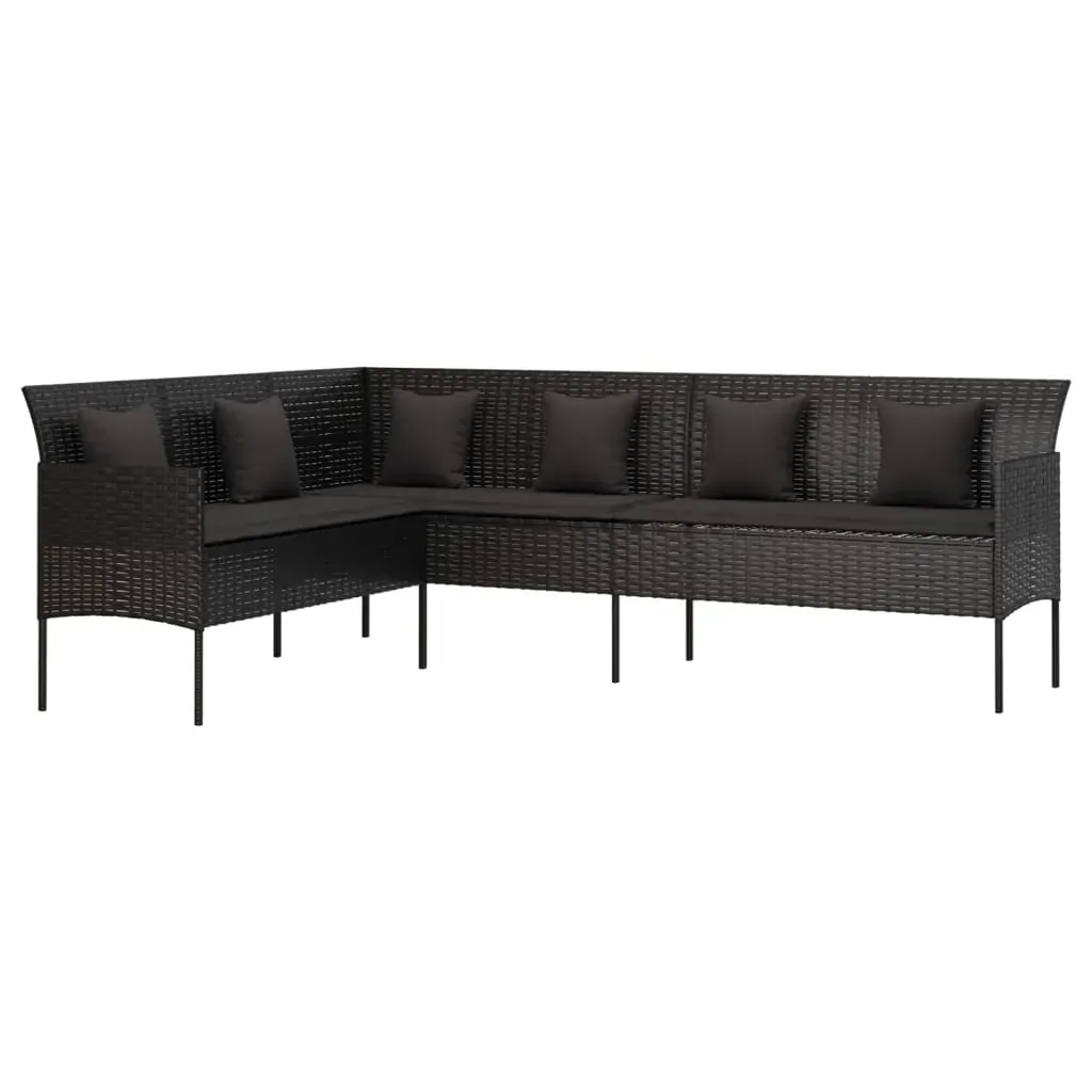 L-shaped Garden Sofa with Cushions Poly Rattan Price