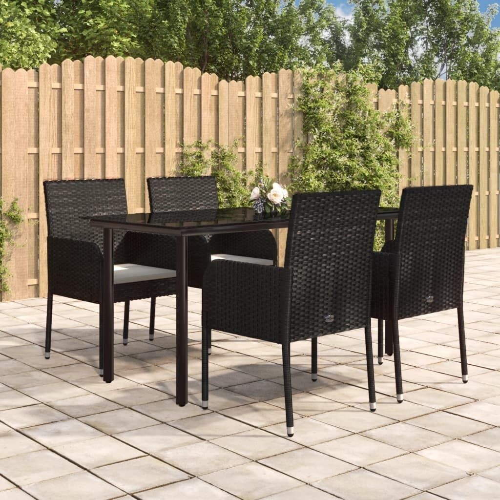 Garden Dining Set with Cushions Poly Rattan Price