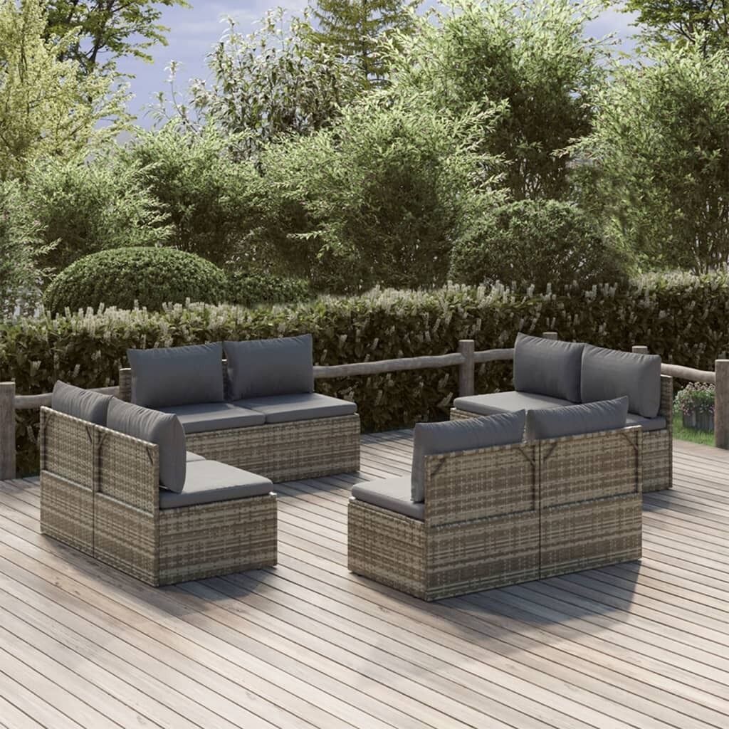 Garden Sofas Grey 57x57x56 cm Poly Rattan Price