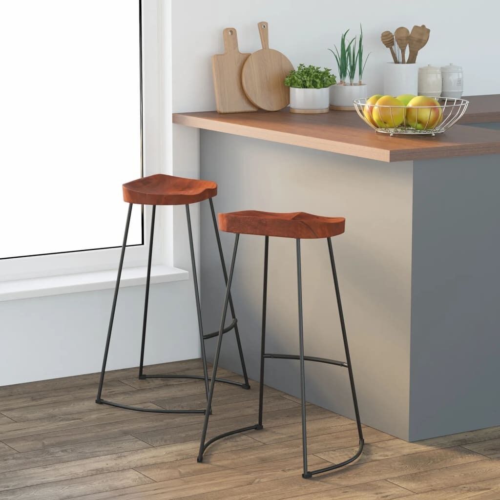 Gavin Bar Stools 2 pcs Solid Wood Mango Price