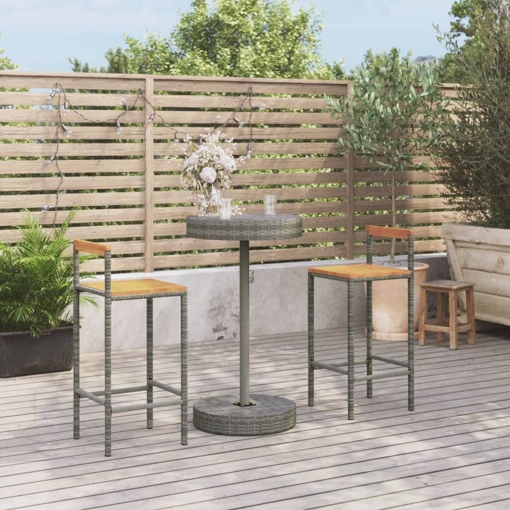 Garden Bar Set Poly Rattan&Solid Wood Acacia Price