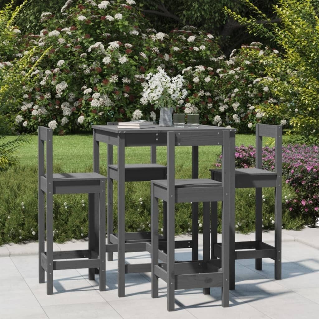 5 Piece Garden Bar Set Solid Pine Wood Price