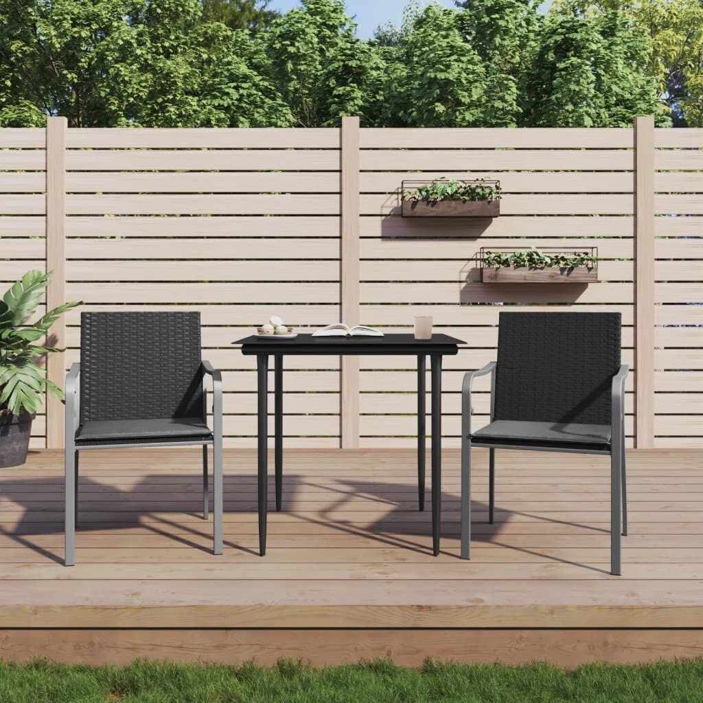 Garden Dining Set with Cushions Poly Rattan and Steel Price