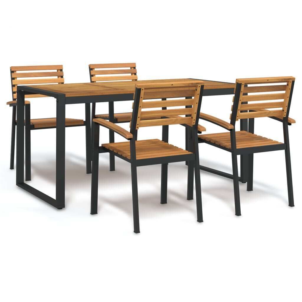Garden Dining Set Solid Wood Acacia and Metal Price