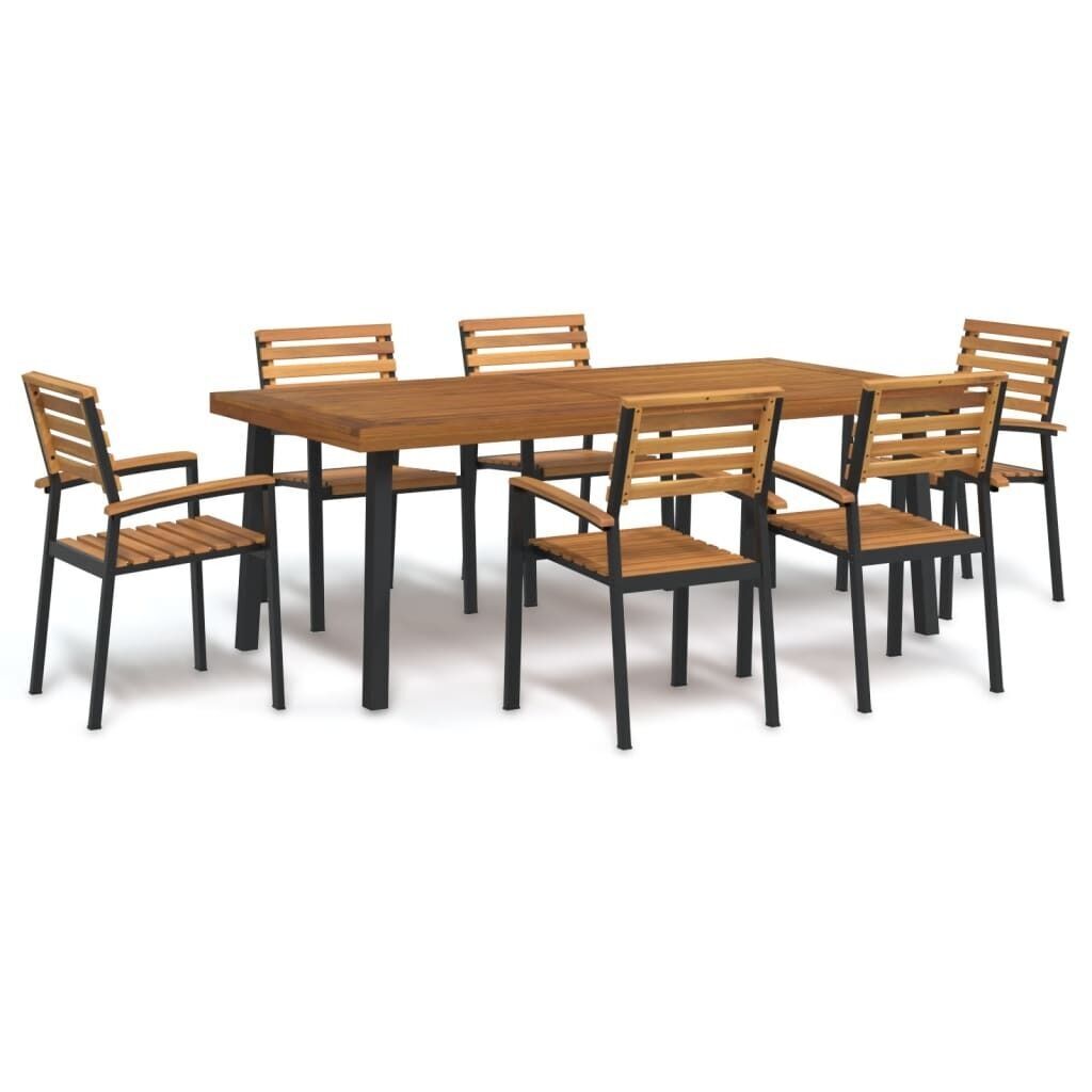 Garden Dining Set Solid Wood Acacia and Metal Price