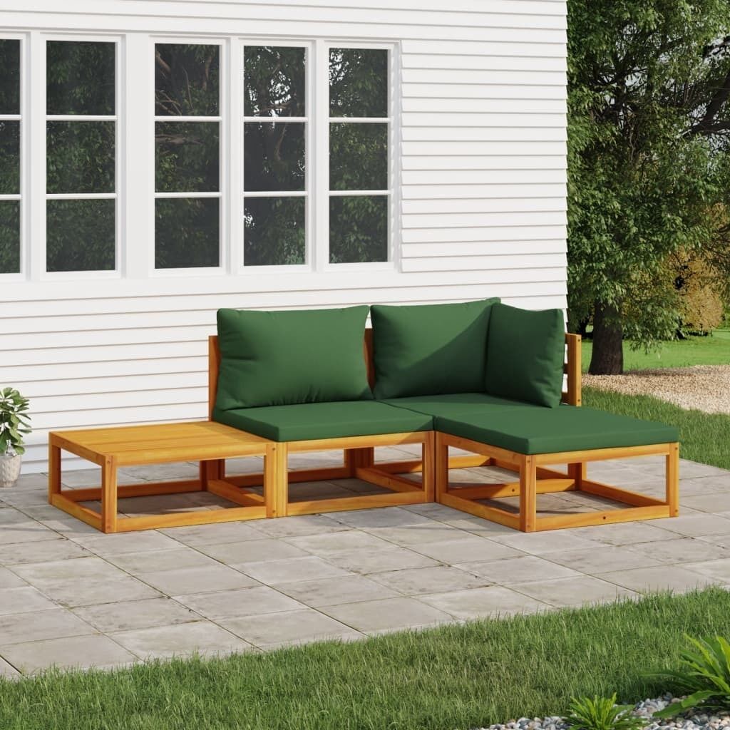Garden Lounge Set with Cushions Solid Wood Price