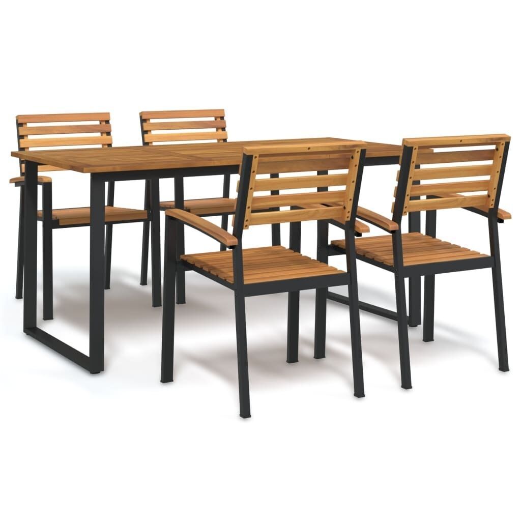 Garden Dining Set Solid Wood Acacia and Metal Price