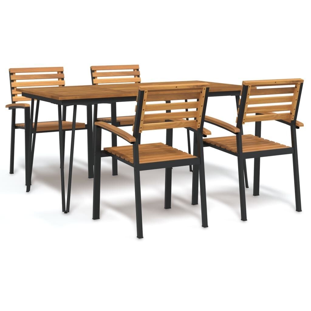 Garden Dining Set Solid Wood Acacia and Metal Price