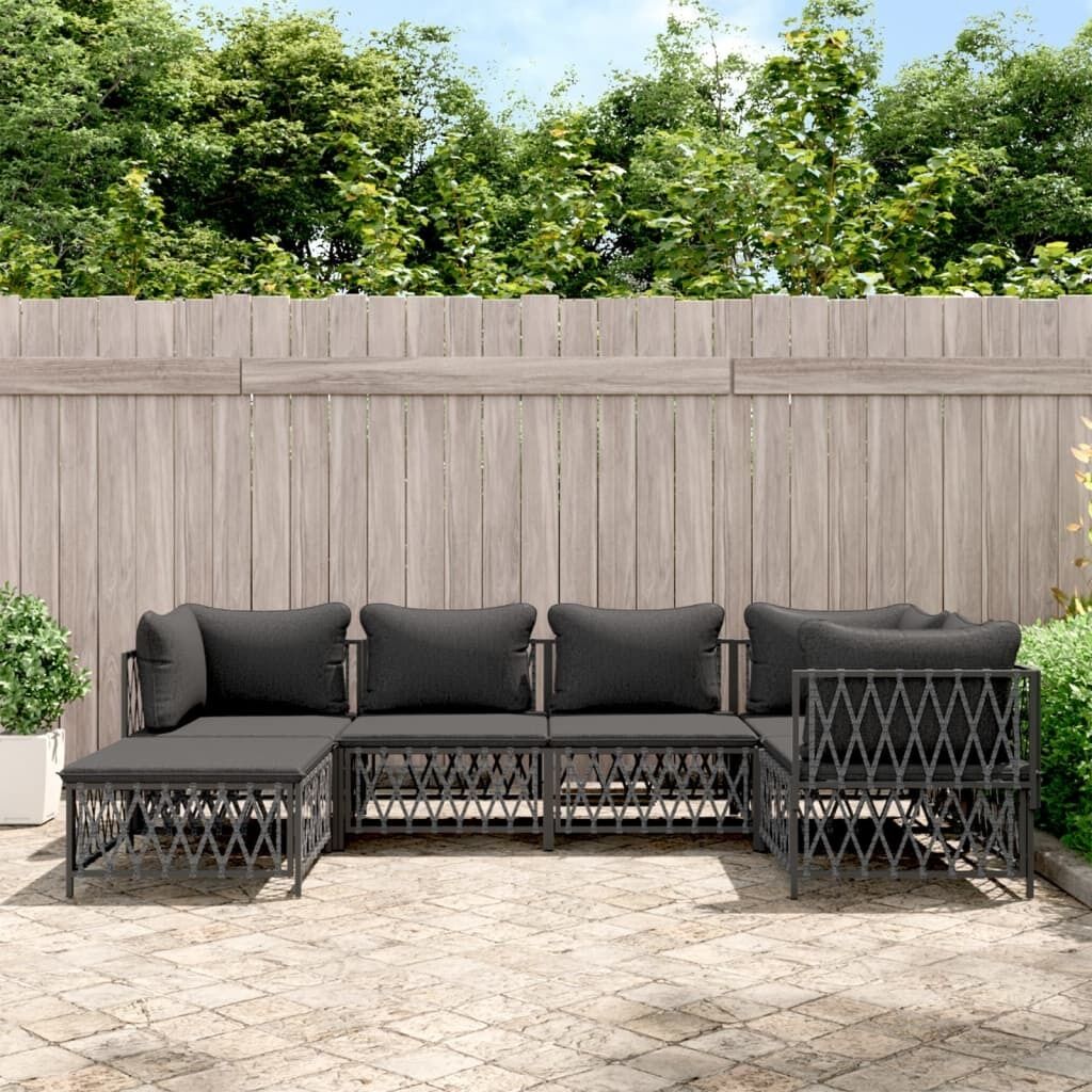 Garden Lounge Set with Cushions Steel Price