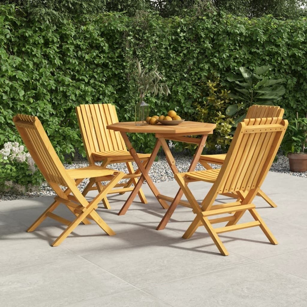 5 Piece Garden Dining Set Solid Teak Wood Price