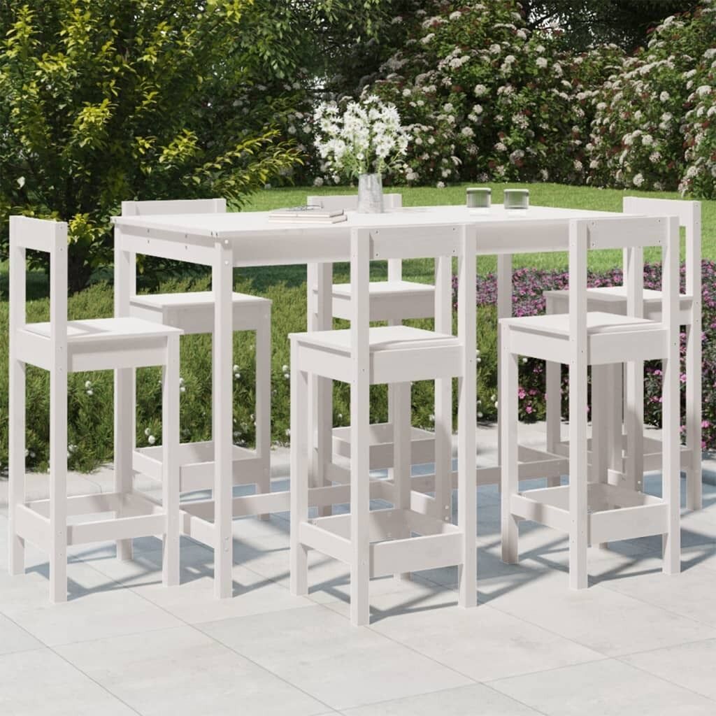 7 Piece Garden Bar Set Solid Pine Wood Price