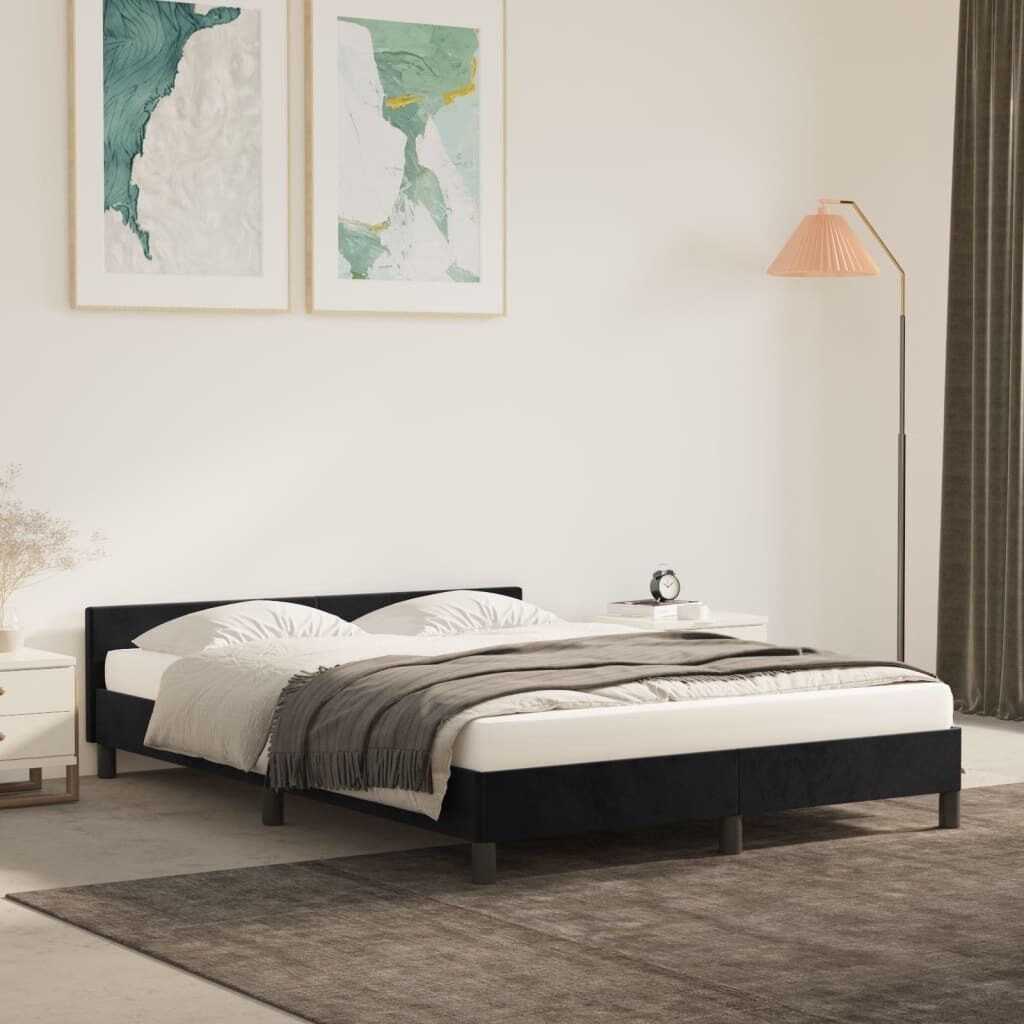Bed Frame with Headboard Velvet Price