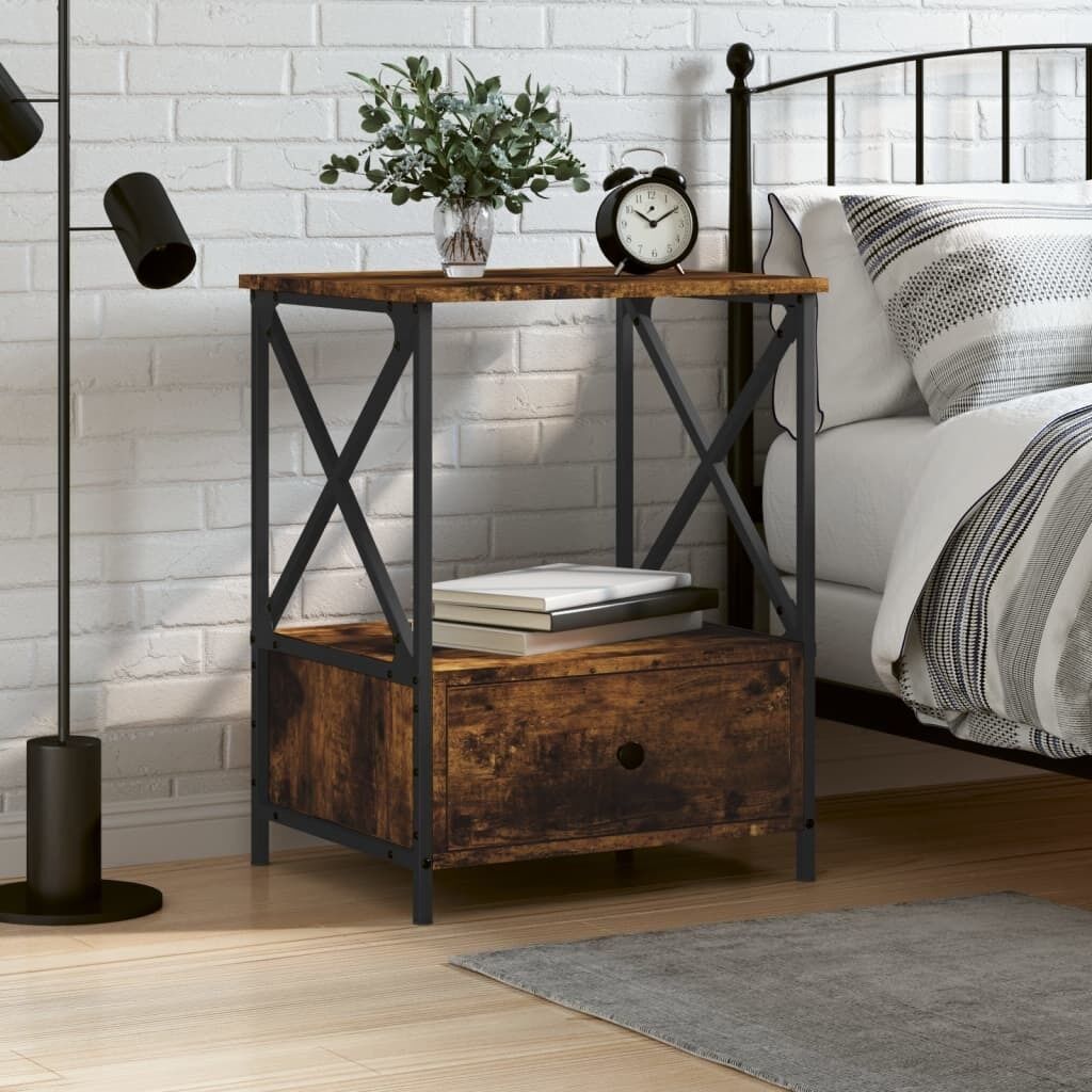 Bedside Table Sonoma Oak 50x41x65 cm Engineered Wood Price