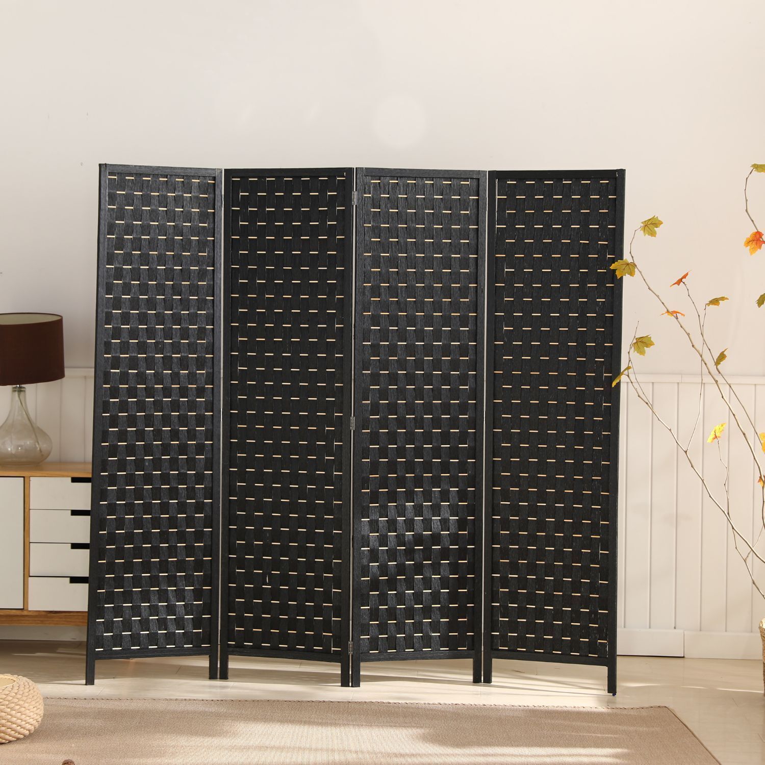 Braselton EKKIO 4-Panel Pine Wood Room Divider Price