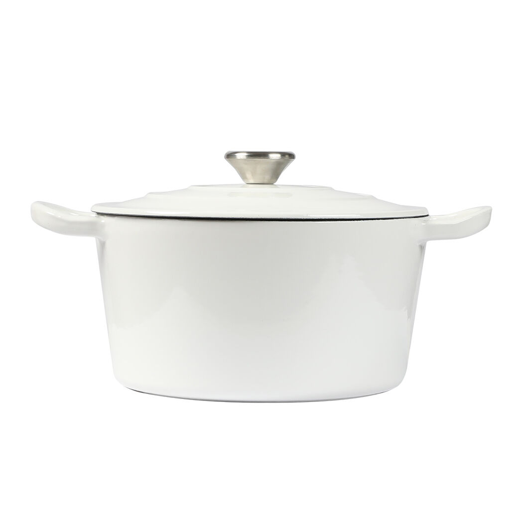 4L Enamel Dutch Oven Pot in White Colour Price