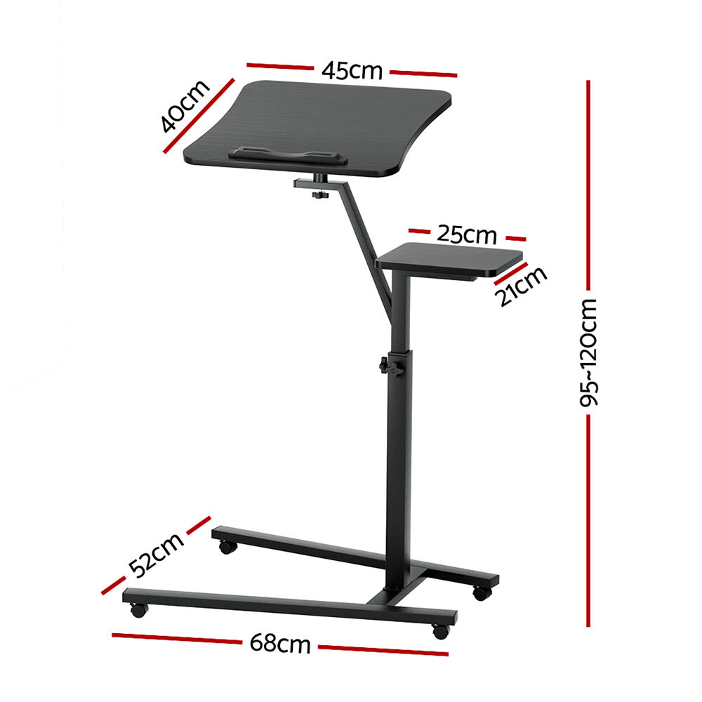 Laptop Desk Computer Table Height Adjustable Tiltable Mouse Board Black Price