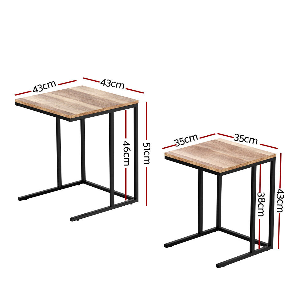 Nesting Coffee Table Sef of 2 Walnut Brok Price