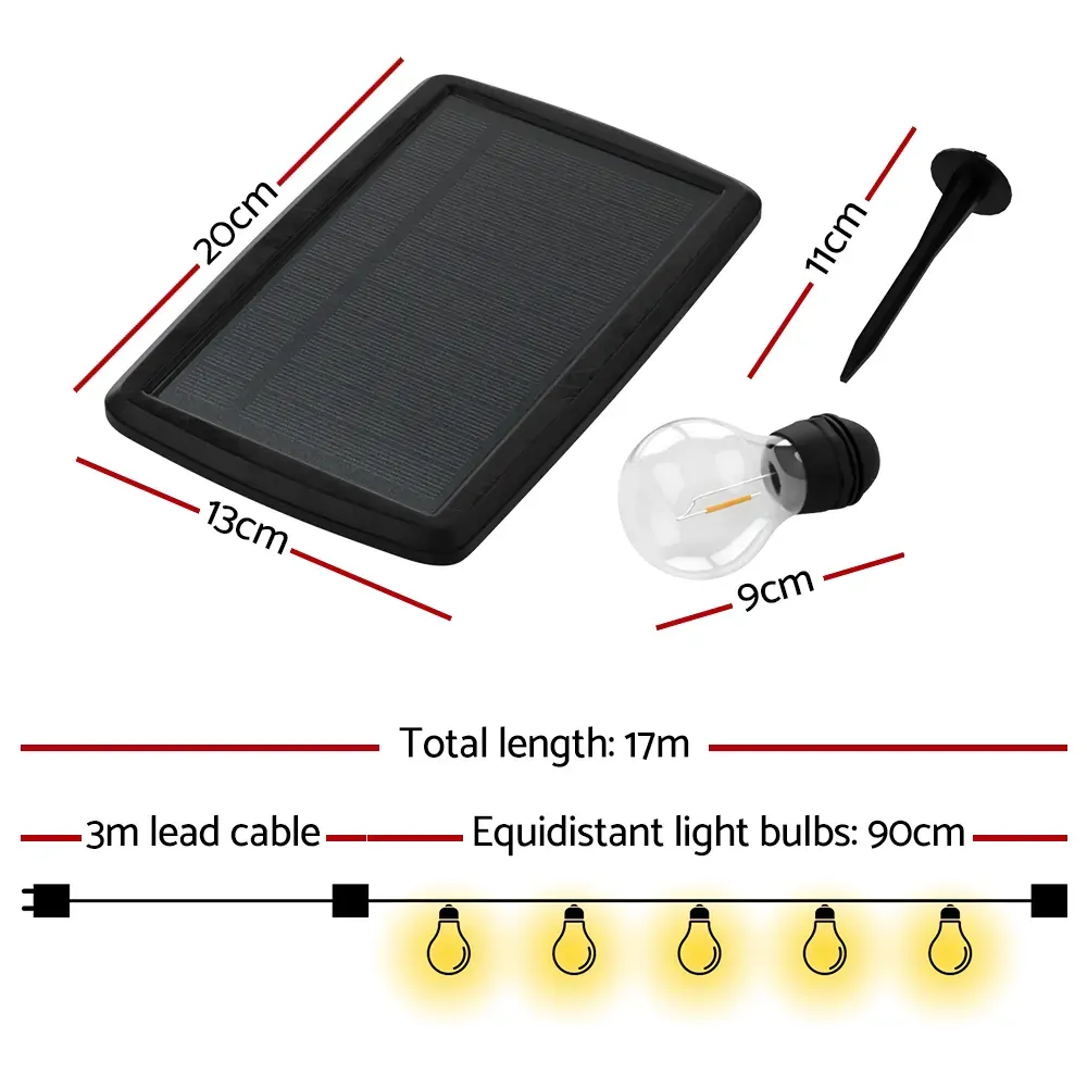 17m Solar Festoon Lights Outdoor LED String Light Christmas Decorations 2pcs Price